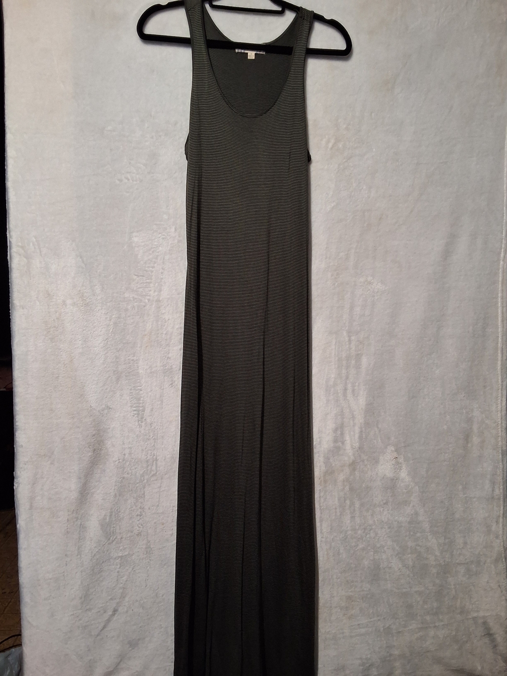 Pink Republic Olive Green & Bkack Striped Maxi Tank Top Dress
